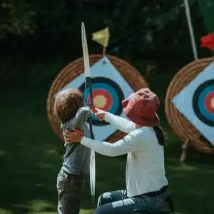 Archer shoots an arrow