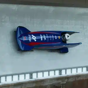 Boblsed racer in bobsleigh at Winsport