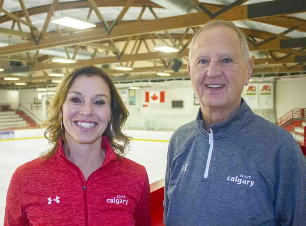 Catriona Le May Doan (Senior Director, Community and Sport Engagement) and Murray Sigler (CEO) with Sport Calgary
