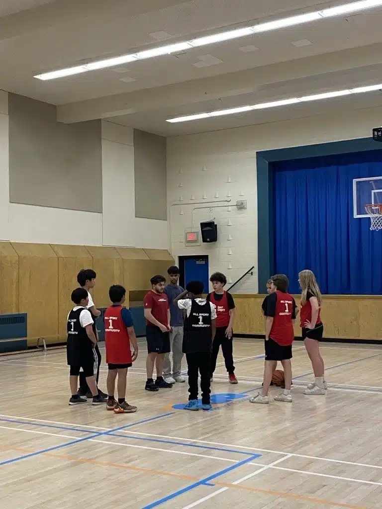 kids participate at play in the game